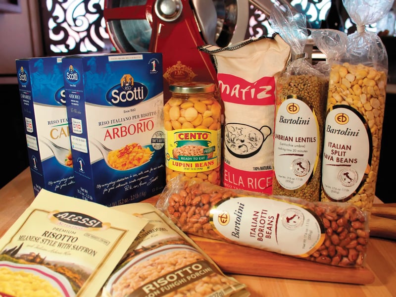 Italian rice, polenta, and legumes