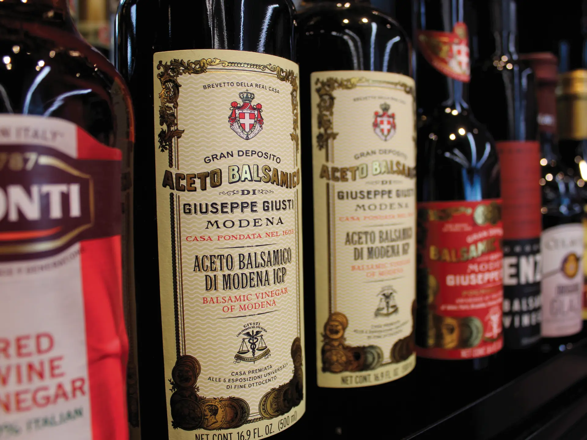 Imported balsamic vinegars and glazes from Modena
