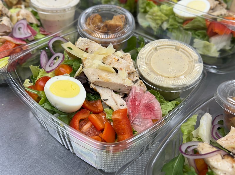 Sicilian chicken salad to go with grilled chicken, egg, and dressing